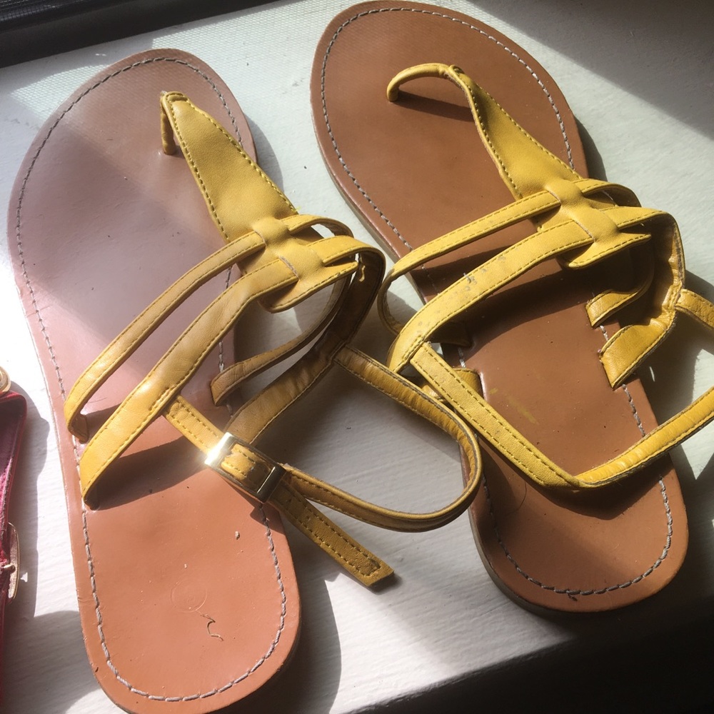 Yellow sandals